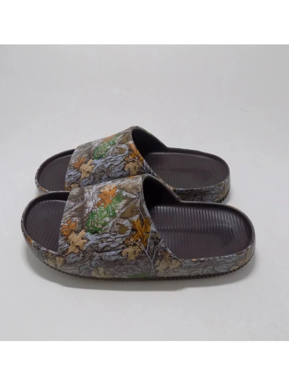 Nike men Camo Leaf Slide Sandals - Brown/Green/Gray